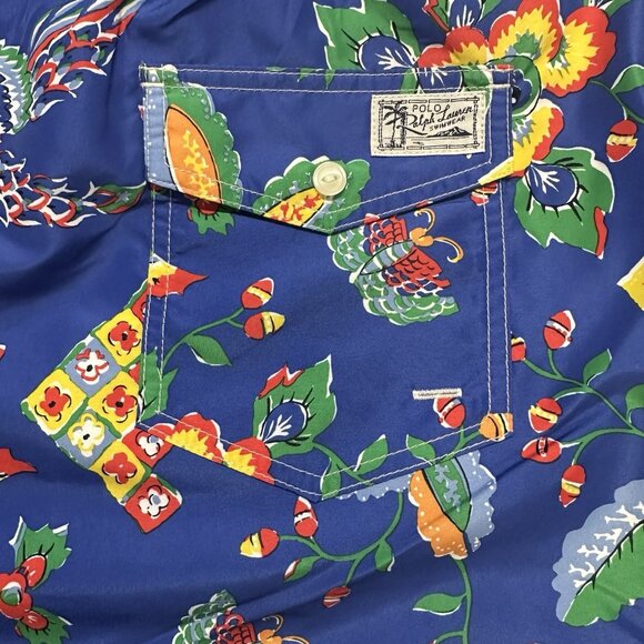 Polo Ralph Lauren Men’s 3XLT Swim Trunks Lined Shorts Pockets Drawstring Floral - Picture 6 of 11